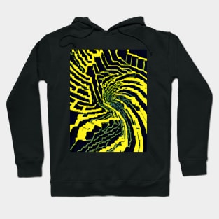 Abstract Colorful Yellow Static Swirl Hoodie